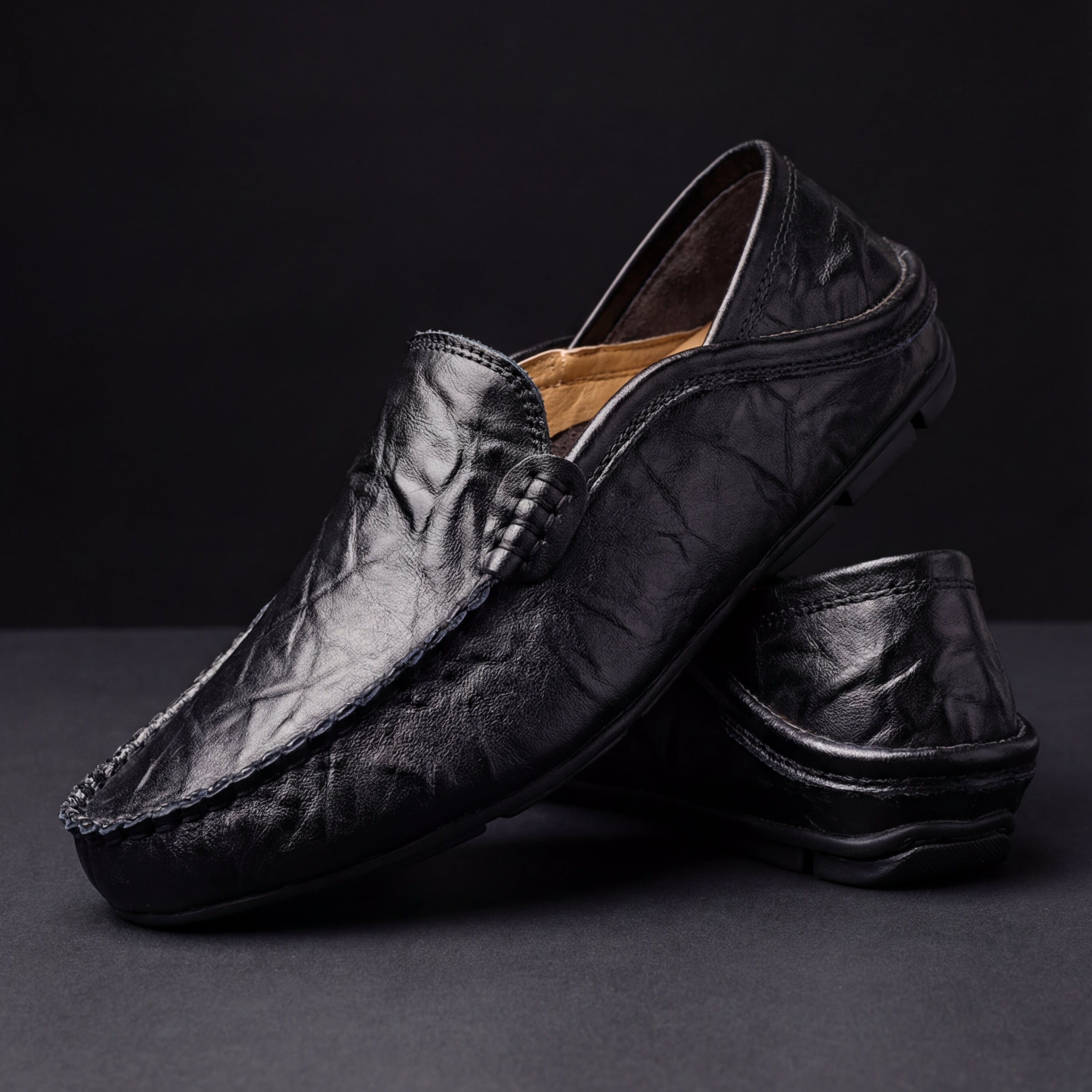 Mocassins de couro casuais