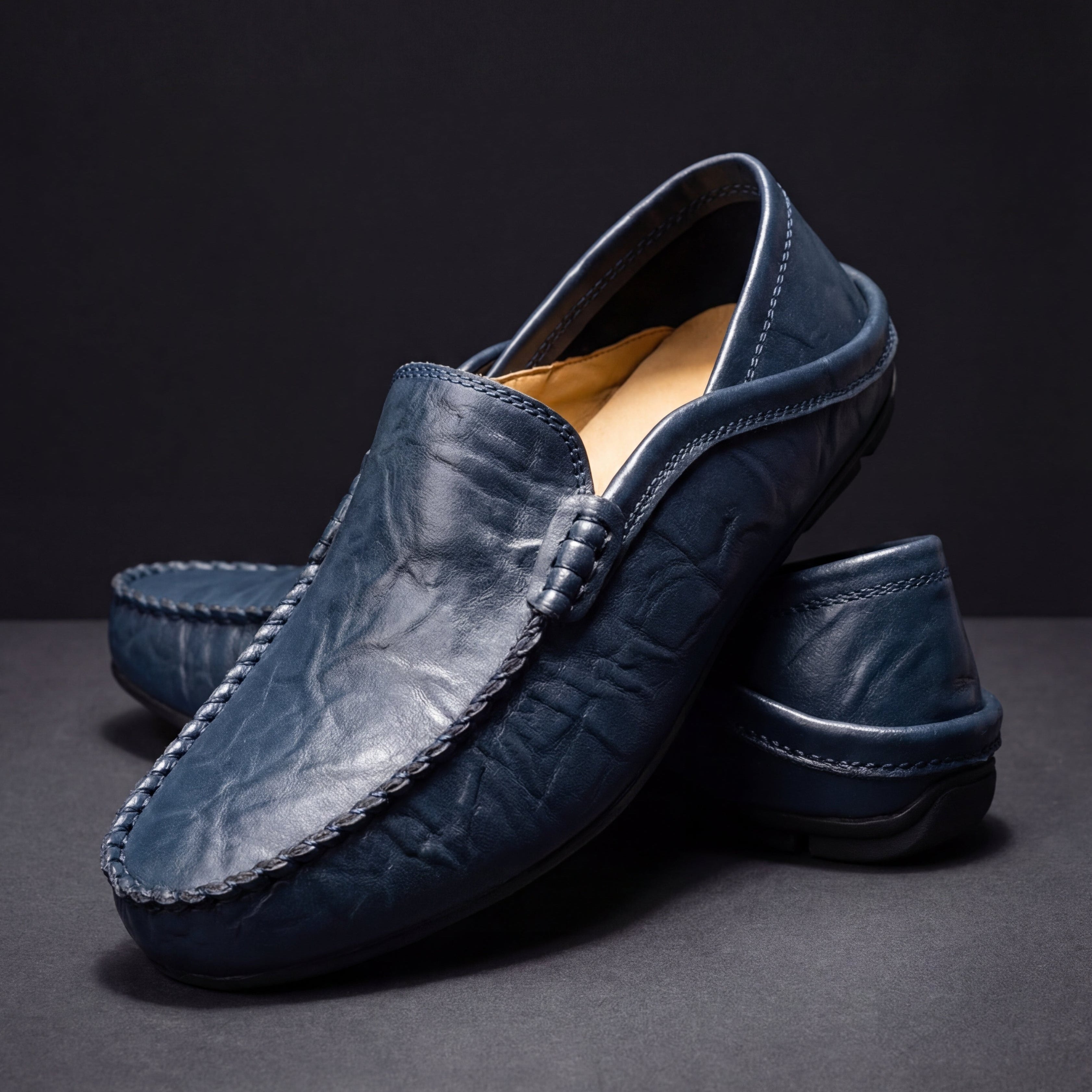 Mocassins de couro casuais