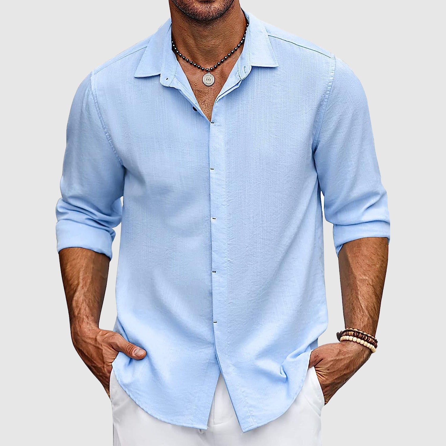 Camisa de algodão elegante
