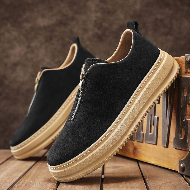 Sapatos elegantes de camurça