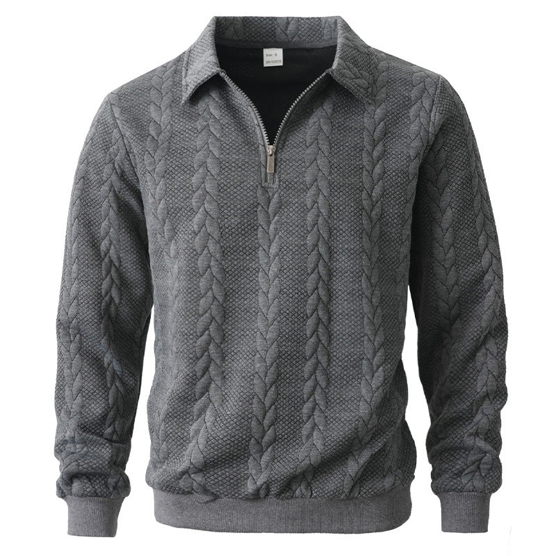 Italienischer Strickpullover mit Reißverschluss