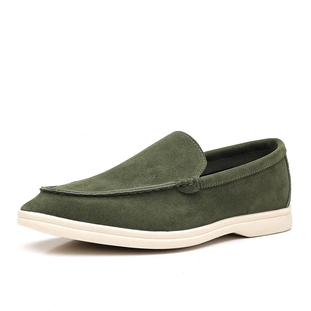Mocassins casuais de camurça