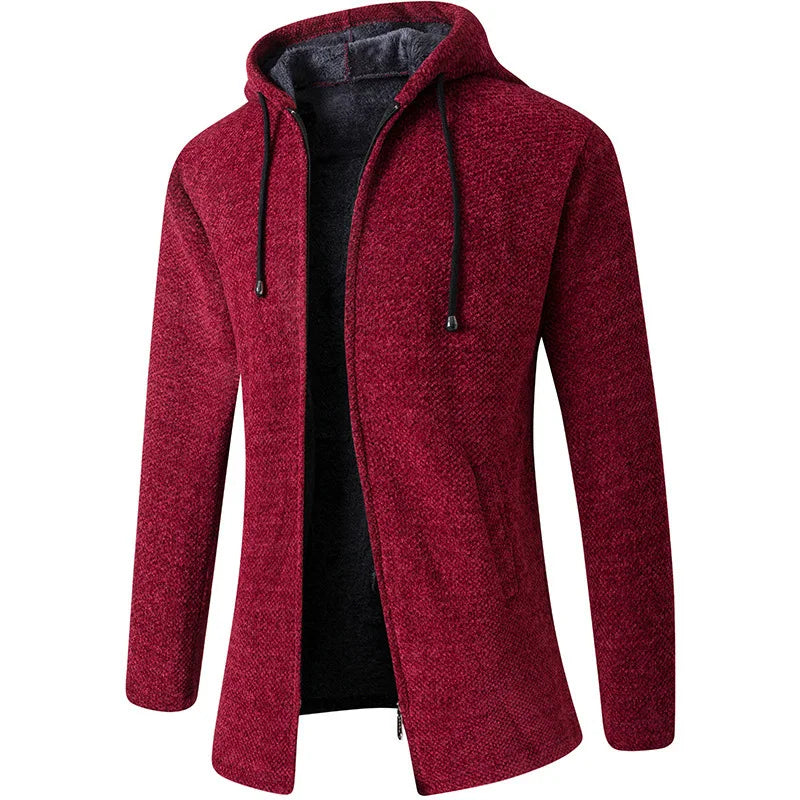 Casaco masculino elegante com capuz