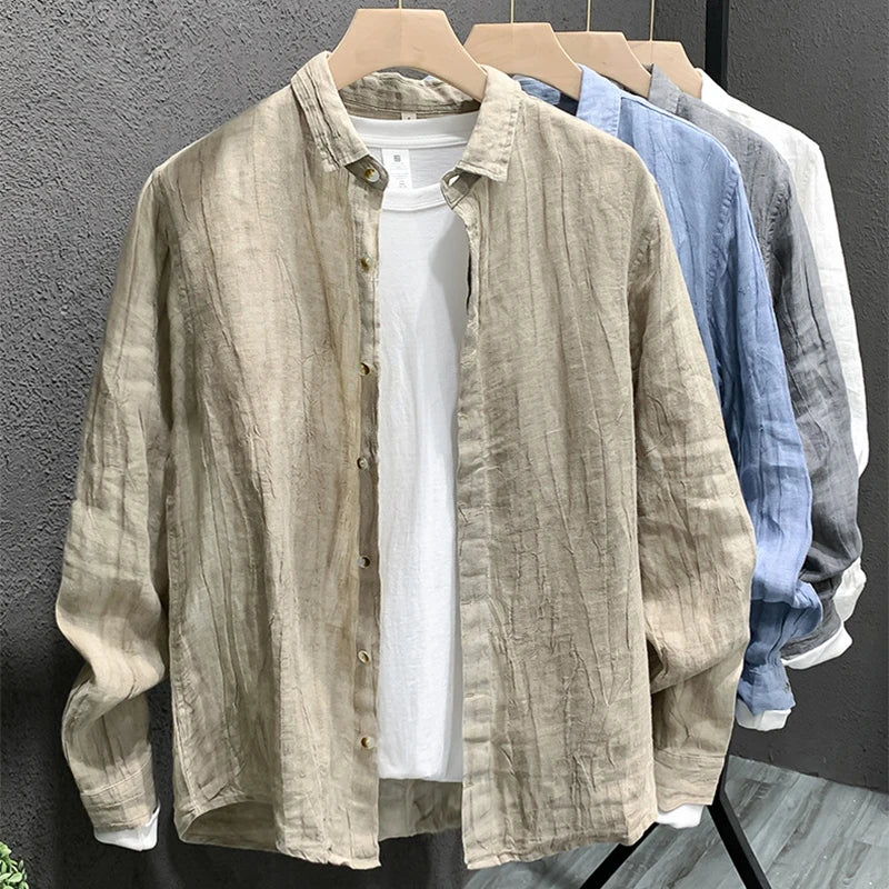 Camisa de linho vintage