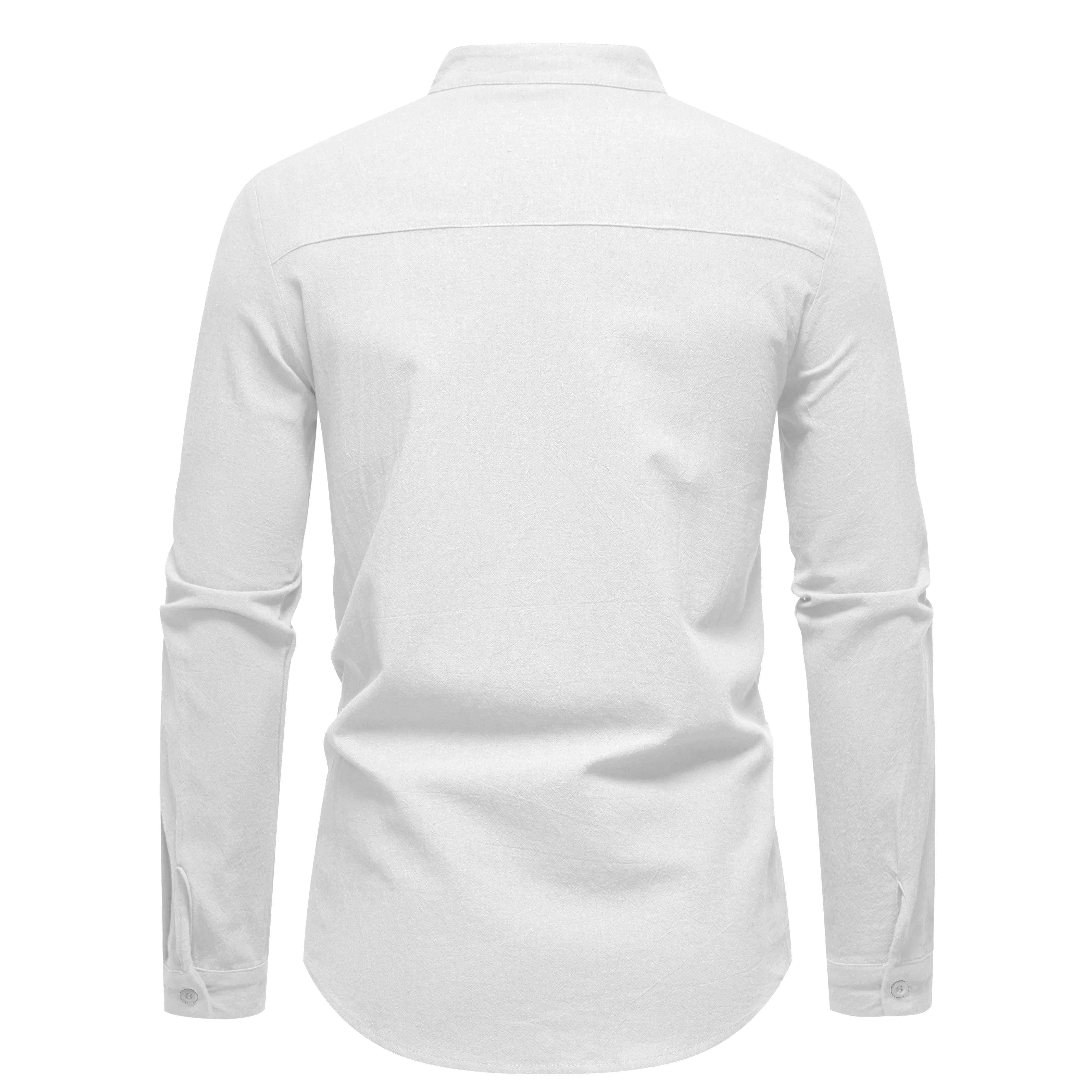 Camisa de algodão com gola alta