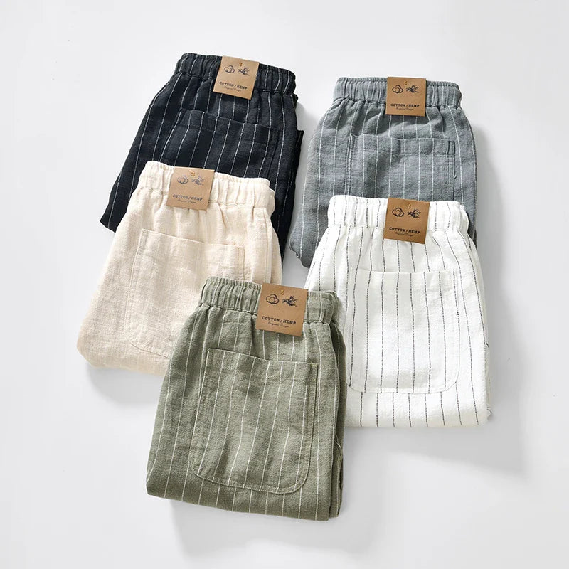 Elegante Shorts aus Baumwolle und Leinen