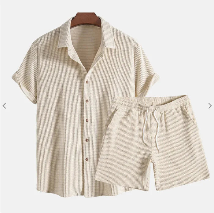 Conjunto de verão elegante em algodão