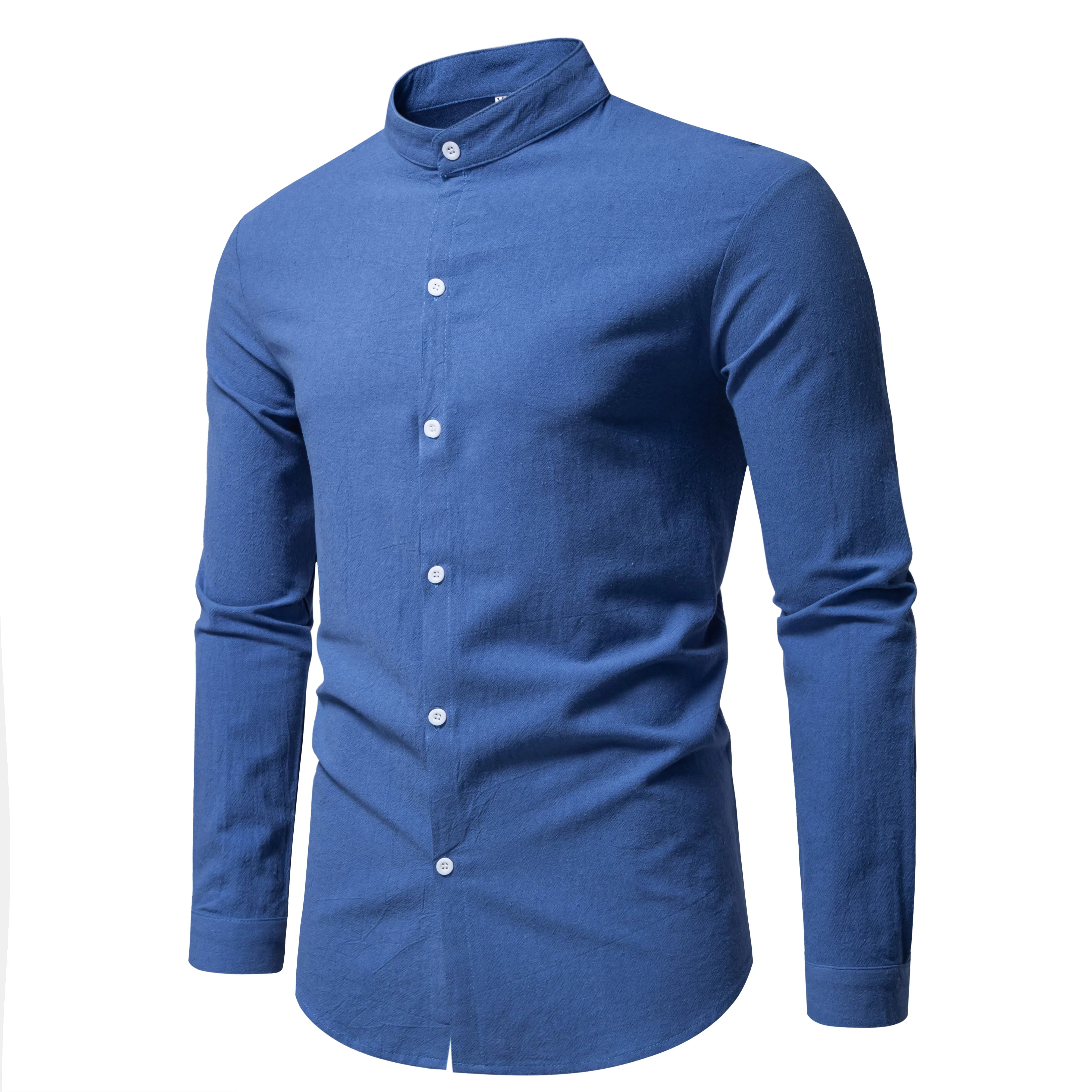Camisa de algodão com gola alta