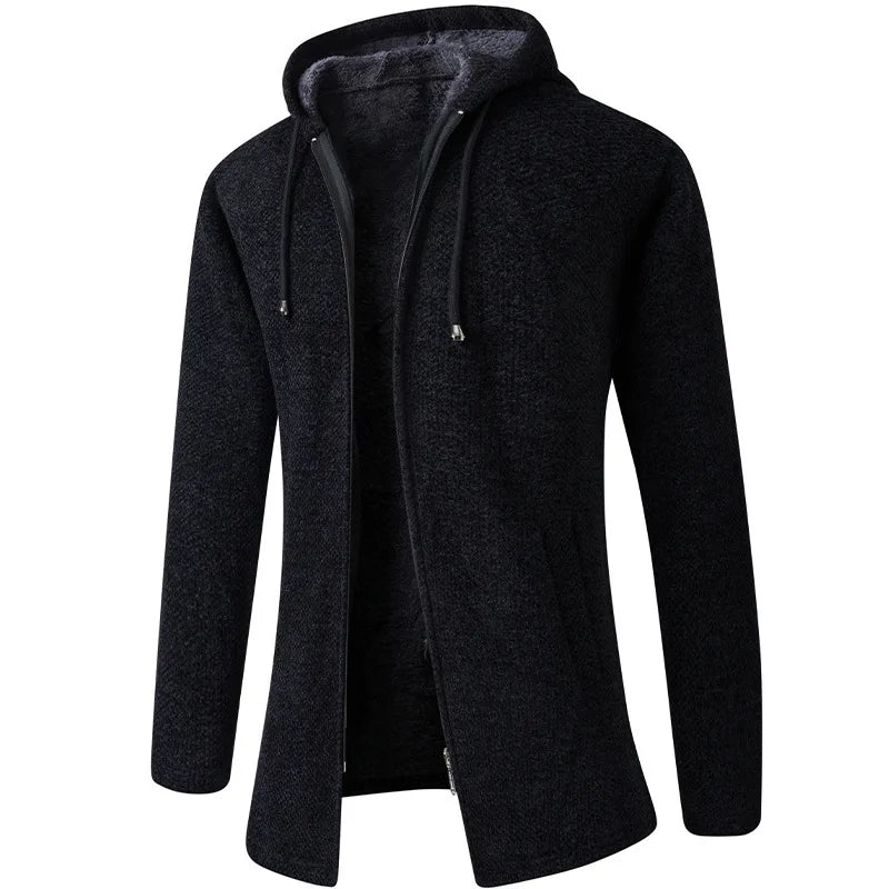 Casaco masculino elegante com capuz