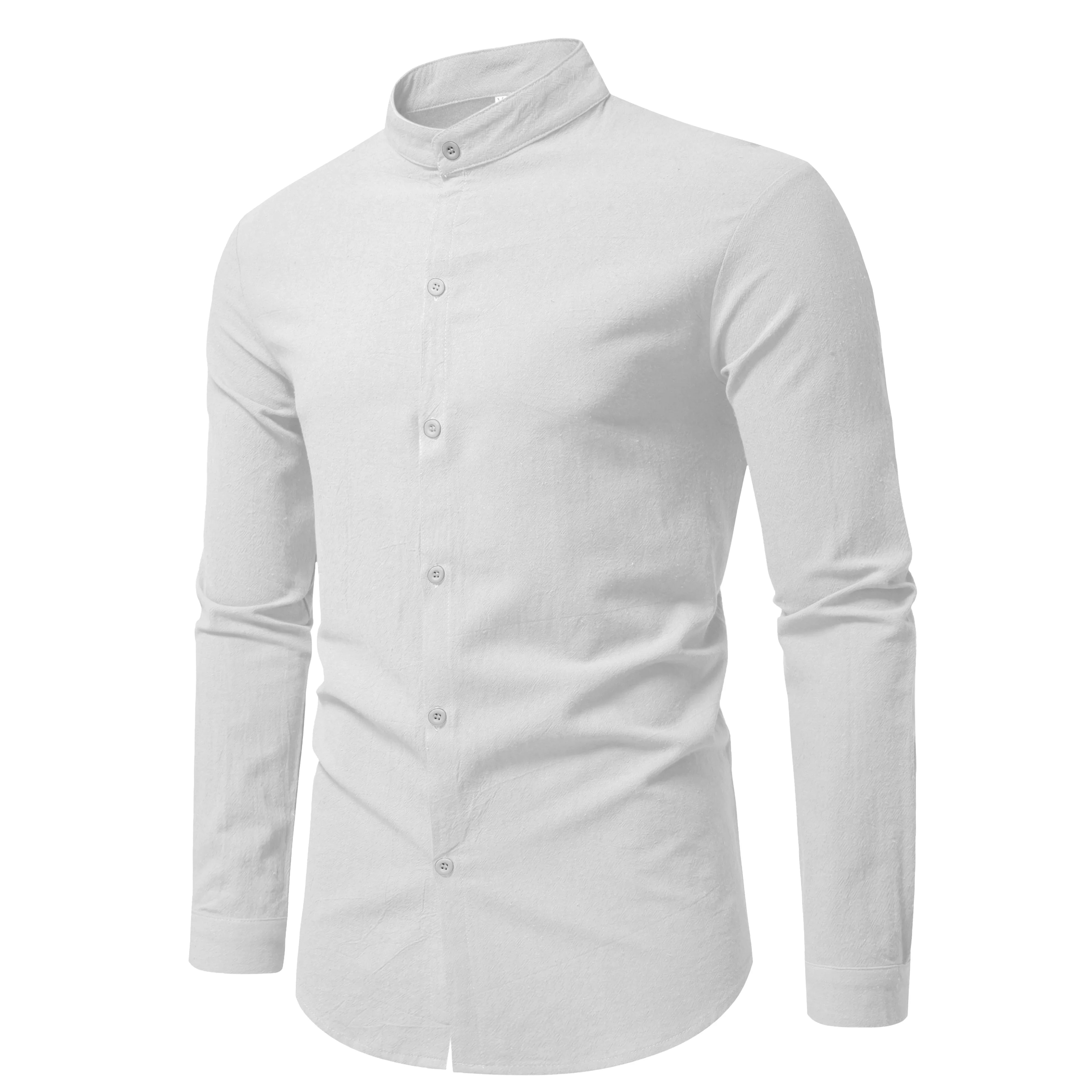 Camisa de algodão com gola alta