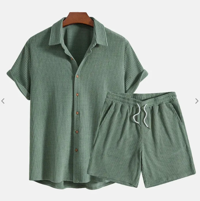 Conjunto de verão elegante em algodão