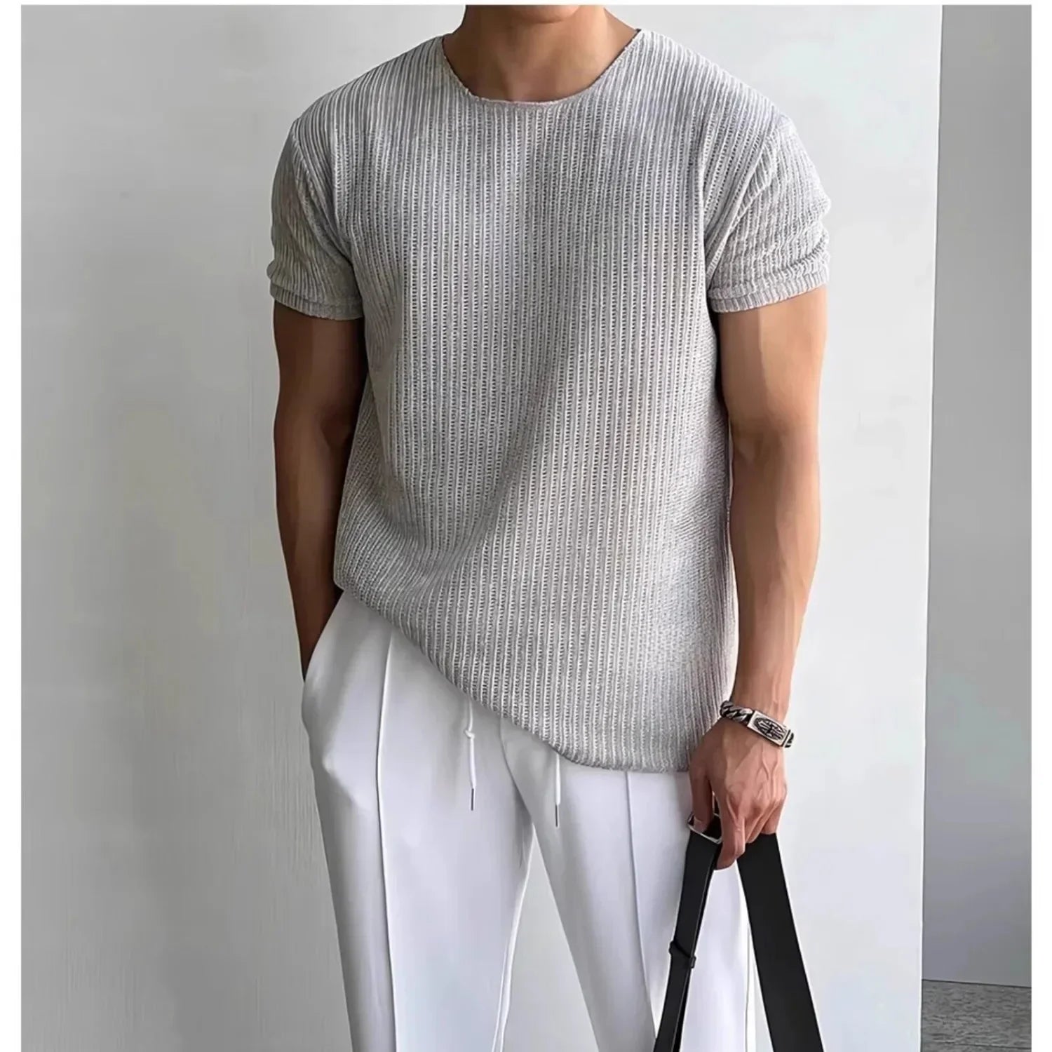 Camiseta elegante de malha
