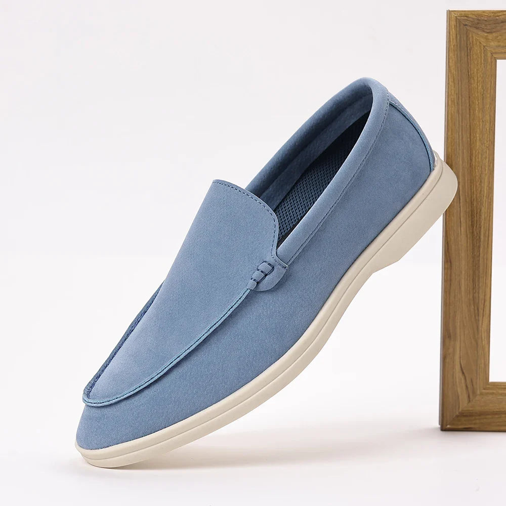 Mocassins casuais de camurça