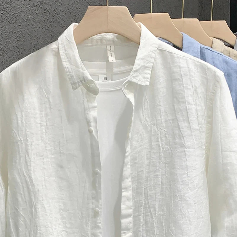 Camisa de linho vintage