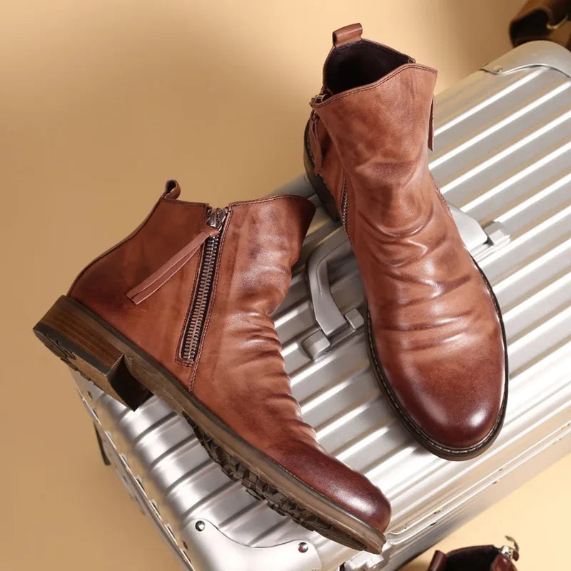 Chelsea-Boots aus Leder