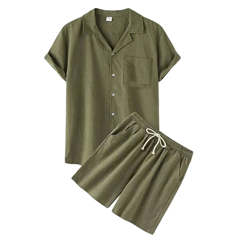 Conjunto de verão elegante em algodão