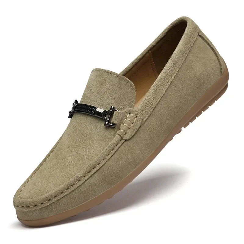 Mocassins de condução em camurça