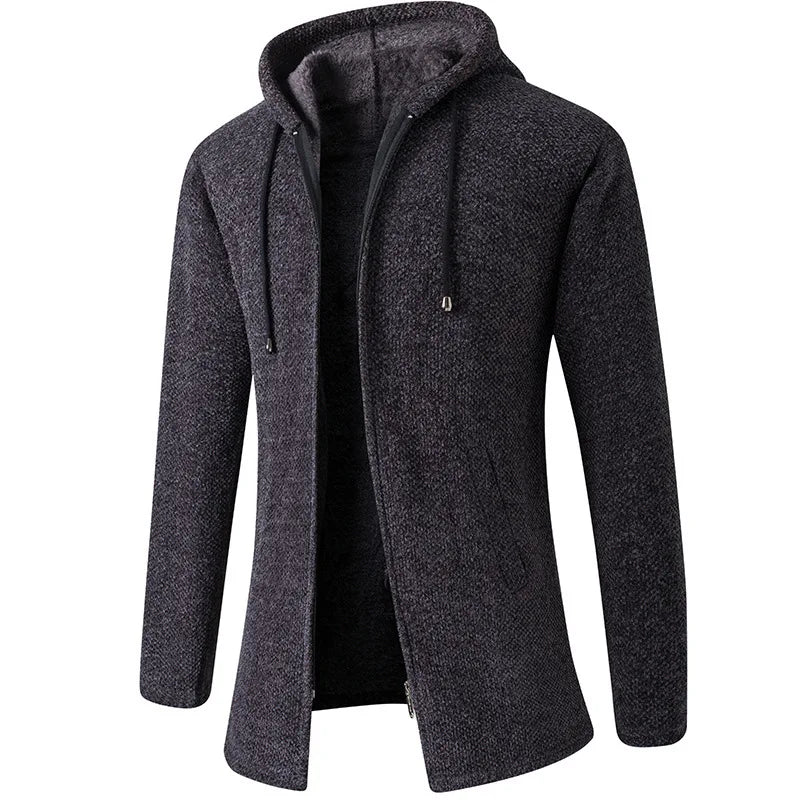 Casaco masculino elegante com capuz