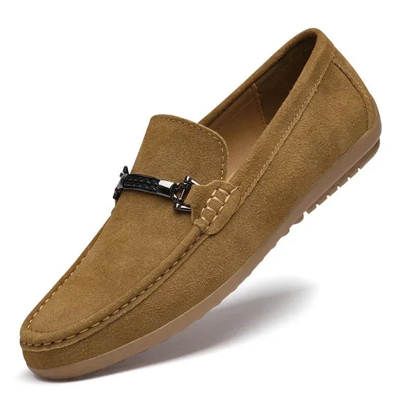 Mocassins de condução em camurça