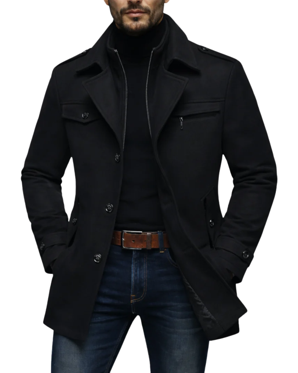 Casaco elegante de lã