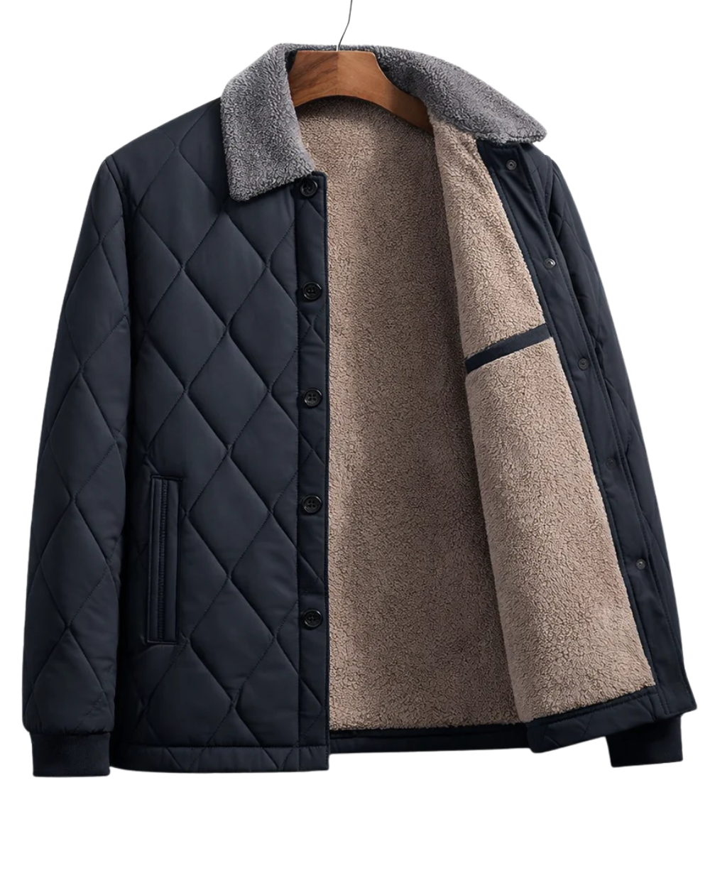 Casaco bomber elegante em malha acolchoada