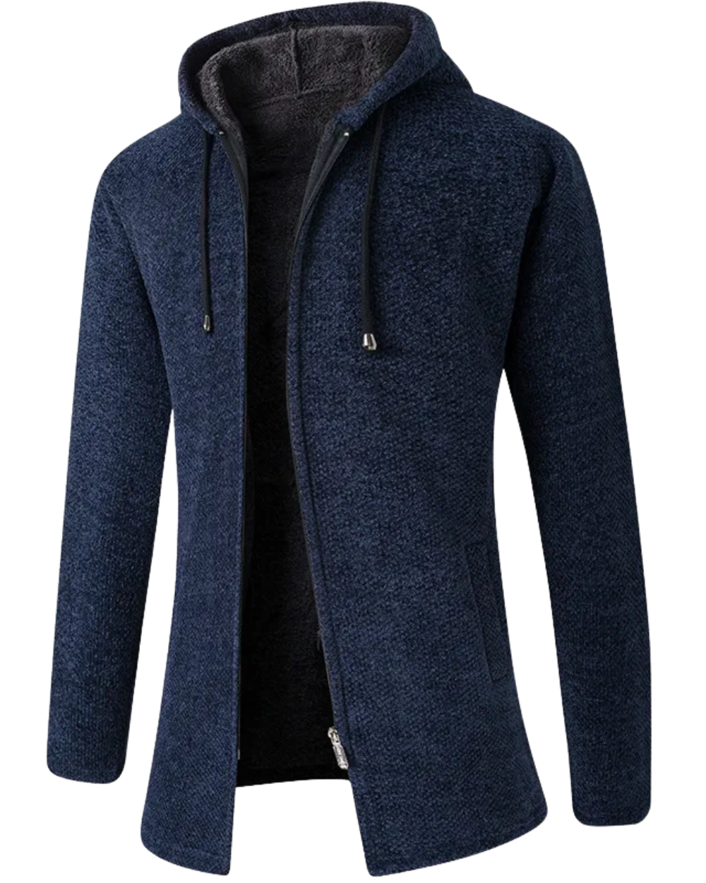 Casaco masculino elegante com capuz