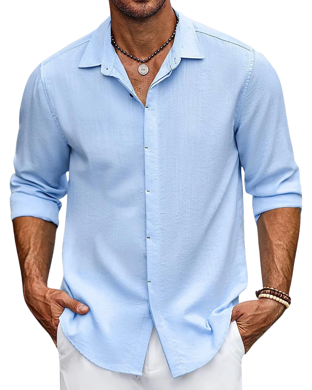 Camisa de algodão elegante
