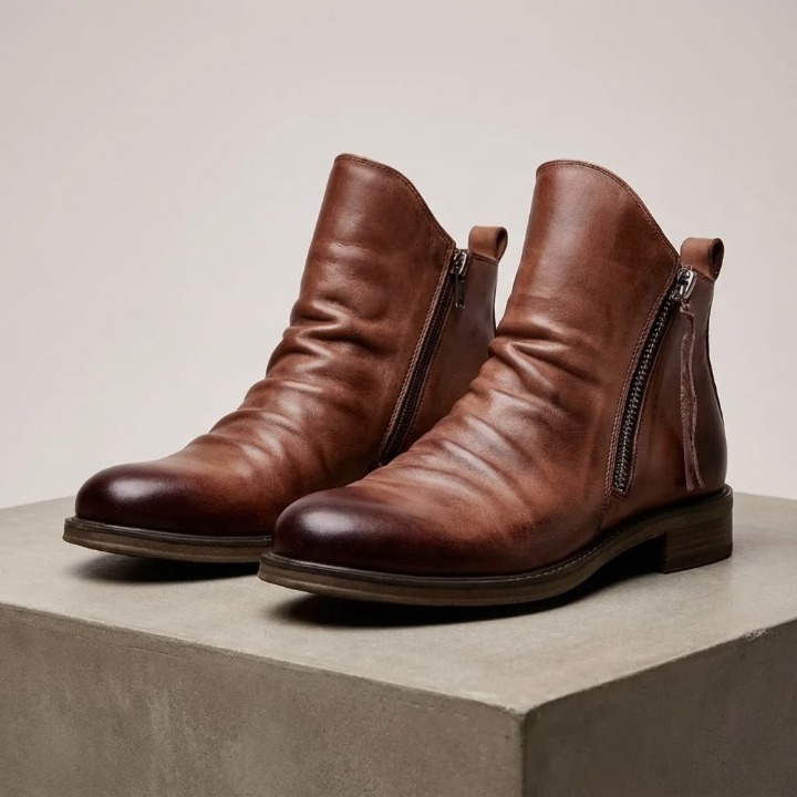 Chelsea-Boots aus Leder