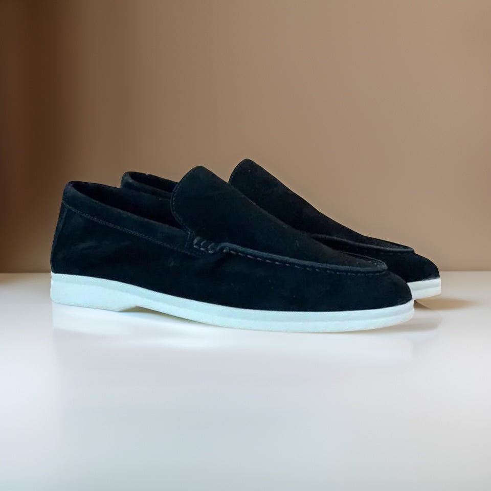 Mocassins casuais de camurça
