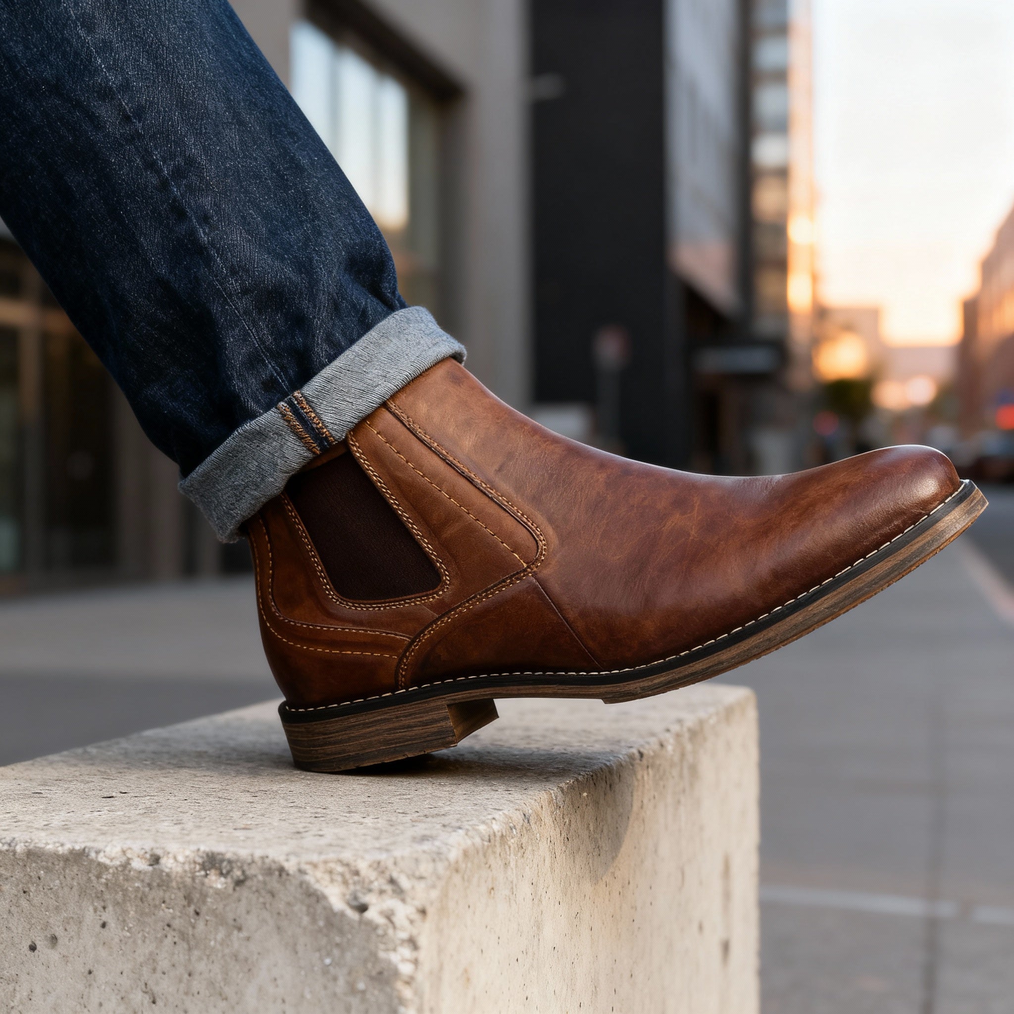 Elegante Lederstiefel