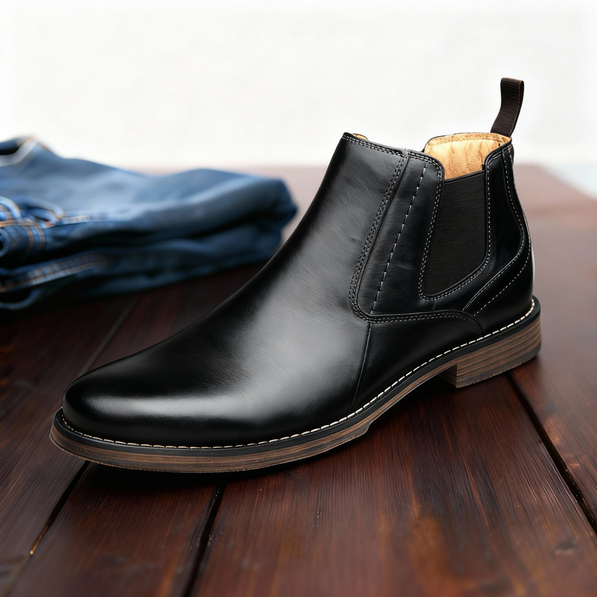 Elegante Lederstiefel